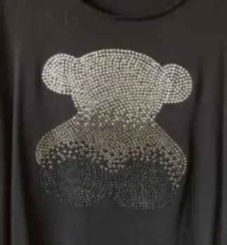 2 szt./lot niedźwiedź hot fix cyrkonie motyw żelaza na aplikacje naszywki dla koszulę płaszcz sweter