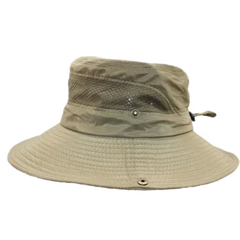 Męska czapka wędkarska Sun Boonie Hat wodoodporna letnia ochrona przed promieniowaniem UV safari czapka oddychająca zewnętrzna myśliwski kapelusz mężczyźni okulary, kapelusze Rybak