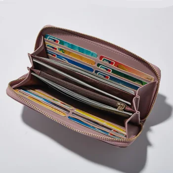 Anreisha moda długi portfel damski, nowy projektant portfel damski kopertówka faux skórzane damskie portfele posiadacz karty kobiety telefon torby P2