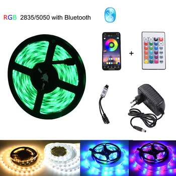 Bluetooth led taśma LED Strip Lights 20M RGB 5050 SMD luces LED Wodoodporny LED Light 5M 10M Tape Diode 12V DC Control