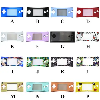 YuXi Protective Film & Buttons Set For GameBoy Micro Cover Fashion Style Front Faceplate Cover for GBM System Front Shell Case
