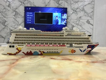 Titanic ZRK rejs łodzią motorową statek model miasta budowlane zestawy 3D bloki edukacyjne figurki diy zabawki hobby dla dzieci i dorosłych cegły prezent