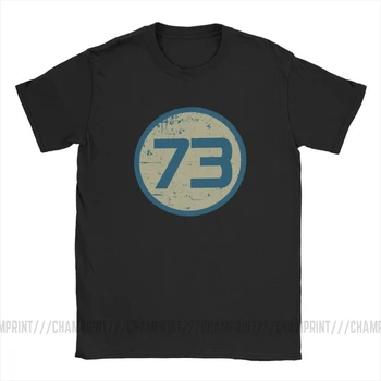 Sheldon 73 Big Bang Theory męska koszulka Sheldon Cooper Geek TBBT Vintage Tees t-shirt z krótkim rękawem z czystej bawełny rozmiar plus