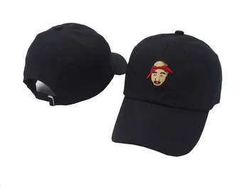 2PAC Tupac Shakur kapelusz bawełna haft czapka z daszkiem tata kapelusze rap fani hip-hop muzyka Snapback czapki dla mężczyzn kobiet czapki