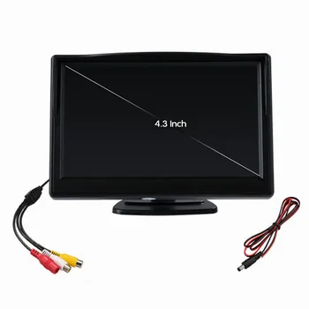 E-ACE 4.3 Inch ekran HD Digital Color Car Monitor TFT LCD Display Reverse Camera Parking System For Rear View Camera