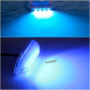 Wooeight 6 LED podwodne połowy światła 12 W łodzi nocne wodny krajobraz niebieskie światło dla morskich akcesoria nawigacja Wędkowanie