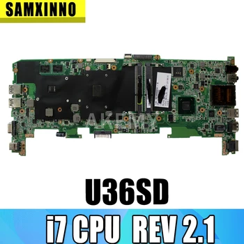 Płyta główna Akemy U36SD ASUS U36S U36SG U44SG płyta główna laptopa REV 2.1 druku płyty głównej DDR3 przetestowany OK W/ i7 CPU