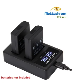 Mettzchrom Dual battery charger For Nikon USB Dual battery charger do EN-EL14 EN-EL14A EN-EL15 MH-25 MH-24 Travel Dual Charger