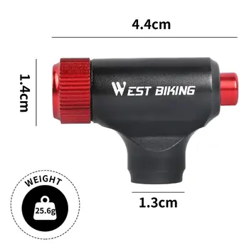 WEST BIKING Mini CO2 Bike Pump stop aluminium jazda na Rowerze opon Инфлятор Schrader Presta akcesoria do rowerów MTB rower pompa