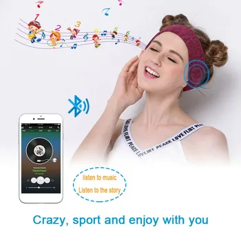 Bezprzewodowa Łączność Bluetooth 5.0 Muzyka Stereo Pałąk Nakrycia Głowy Słuchawki Jogging Słuchawki Snu Zestaw Słuchawkowy Sport Spanie Muzyka Opaski