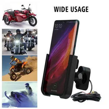 Uchwyt wspornika telefonu komórkowego USB ładuje baru uchwyty ze stopu aluminium do akumulatora samochodu/motocykla/roweru