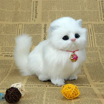 Symulacja kot zabawki pluszowe lalki kawaii brzmienie koty model zabawki zwierzęta dekoracji domu dla dzieci dzieci dziewczyny prezenty nowy styl