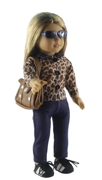 1 zestaw Leopard ziarna doll odzież do 18 cali amerykańska lalka Beatty lalka handmade moda piękna odzież X84