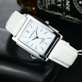 Nowa niska cena, wysoka jakość moda kwadratowy skórzany damski pasek parę godzin męskie i damskie zegarki kwarcowe zegarki damskie zegarek prezent