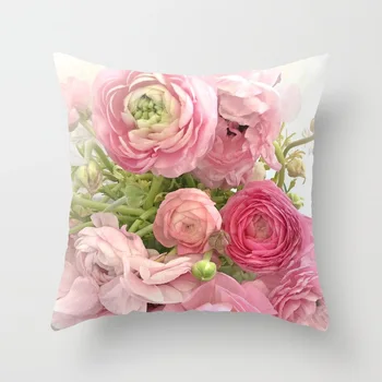 Sprzedaż róże kwiaty do wydruku Hurtownia Dekoracyjna poduszka poszewka rzucić poduszkę na kanapie samochód krzesło stylu dekoracji domu DRD-32