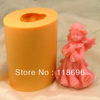 The angel of prayer silicon soap mold Cake decoration mold Cake mold Handmade soap mold Little angel NO:SO115