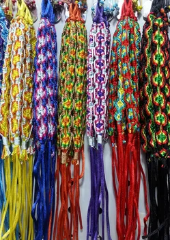 Sprzedaż hurtowa 120p kolorowy pleciony Pleciona bransoletka przyjaźni szeroki retro ręcznie w Nepalu Genewa brazylijski wielokolorowy kwartet przewód