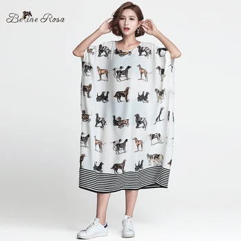 BelineRosa sukienki damskie Rozmiar plus duże rozmiary odzież Damska europejska moda temat długie szyfonowe druku Dresse HS000360