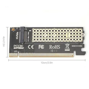 M. 2 NVMe NGFF SSD TO PCIE 3.0 X16, X4 Adapter M Key Interface Expansion Card Full Speed Support 2230-2280 SSD