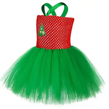 Choinka dla dzieci ręczna siatka suknia sukienka tutu tiul sukienka Księżniczka Party Girls carnival widok cosplay kostium