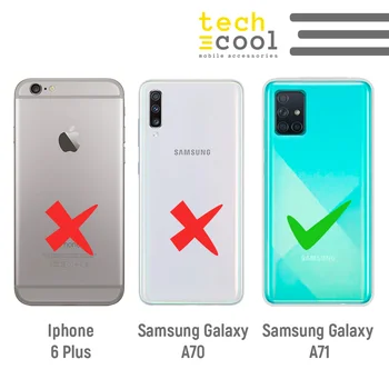 Etui stojak FunnyTech®dla Samsung Galaxy A71 l tło Silikonowy żółte kropki
