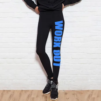 Czarne Legginsy Treningowe Damskie Zimowe Ciepłe Spodnie Przyczynowo-Skutkowego Drukowanie Elastyczne Spodnie Damskie Bawełniane Sportowe Fitness Legginsy Kobiety
