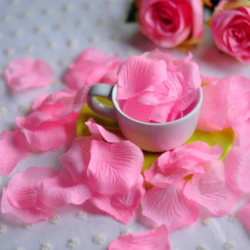 1000 szt sztuczny jedwab płatki róż, kwiat, mieszane sztuczna dziewczyna ślub konfetti party zdarzenie ozdoby płatki róż 2018