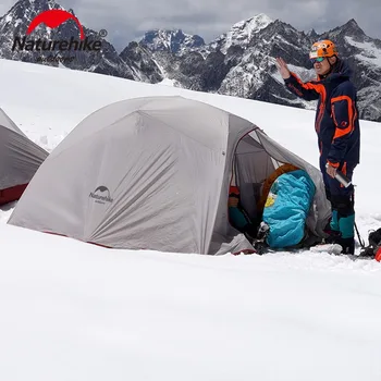 Naturehike aktualizacja CloudUp3 namiot 20D Silikonowy podwójna warstwa 3 osób ultra lekki przenośny aluminiowy Słup camping namiot NH18T030-T