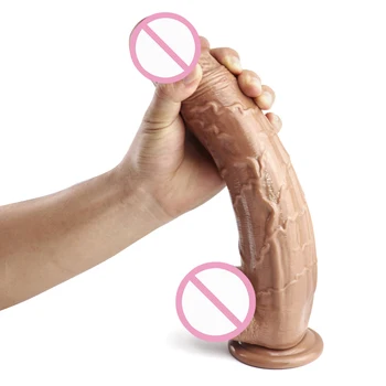 31*6 cm długości ogromne dildo seks-zabawki dla dorosłych, dla kobiet realistyczny penis uczucie skóry grube dildo sztuczny członek masturbator G Point