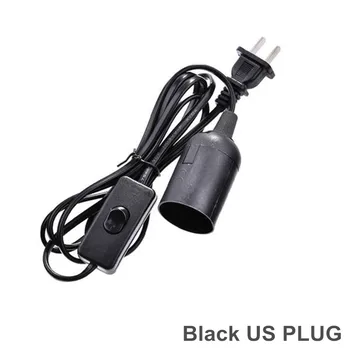 EU US PLUG 1.8 m Power Cord Cable Lamp E27 Bases with switch wire for Pendant LED Bulb e27 Hanglamp Suspension Socket Holder