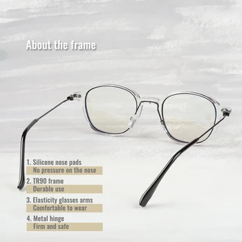 Toketorism przezroczyste Tr90 anty światło niebieskie okulary dla kobiet i mężczyzn jakości przepisane im oprawki okularowe 8962