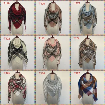 2018 New Fashion Design Triangle Scarf Plaid Fashion Warm in Winter Shawl For Women brand scarves pashmina shawl