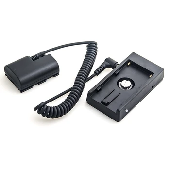 Np-F970 To Lp-E6 Full-Decoding Dummy Battery Plate Mount Adapter Spring Cable For Canon Eos Battery Adapter