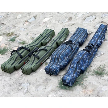 SIECHI rybackie torby sprzęt torba płótno składana wędki kołowrotki sprzęt wędkarski 2/3 warstwy niebieski/zielony 110//120/130/150 cm
