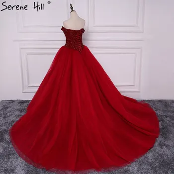 Luksusowa sukienka czerwony kryształ zmysłowa suknia Księżniczka suknie ślubne Suknia 2020 suknia ślubna HA2169
