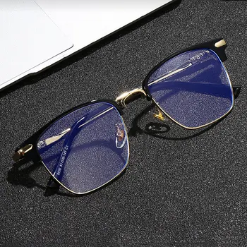 Plastikowa oprawka, okulary mężczyźni styl Biznesowy pełna felgę do oczu okulary krótkowzroczność okulary z miękkimi zawiasami nowa dostawa anty niebieski promień