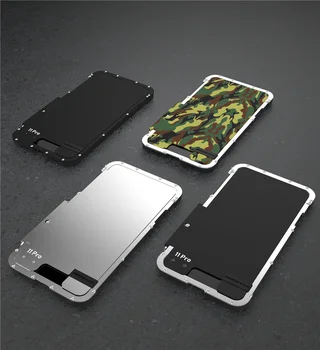 Armor king stal nierdzewna metal flip etui dla iPhone 11 11 Pro Max XS XR odporna na wstrząsy etui dla iPhone X 8 7 plus 6S pokrywa luksus