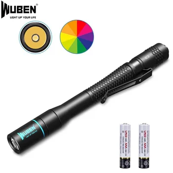 WUBEN LED Pen Light medyczny latarka 200 Lumenów High CRI NICHIA IP68 Wodoodporna latarka baterie AAA antypoślizgowe mini-uchwyt Palnika