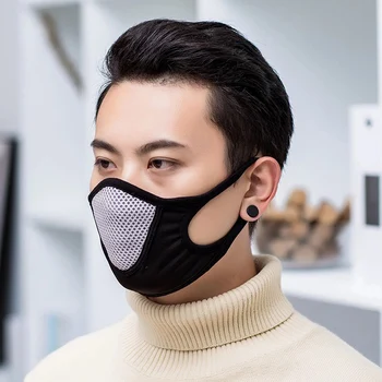 2szt BYEPAIN moda czarny usta Maska wielokrotnego użytku, maska nadająca się do prania oslona twarzy maska Maska podkładki dla mężczyzny kobiety