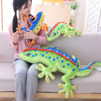 Nowy miękki gekon pluszowe zabawki nadziewane Kameleon jaszczurka uspokoić zabawka miękka poduszka lalka prezent dzieciom prezenty M046