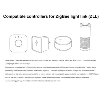 ZIGBEE ZLL LED RGB Controller+CCT RGBW WWCW LED Strip APP Controller DC12/24V liniowy ściemniacz światła