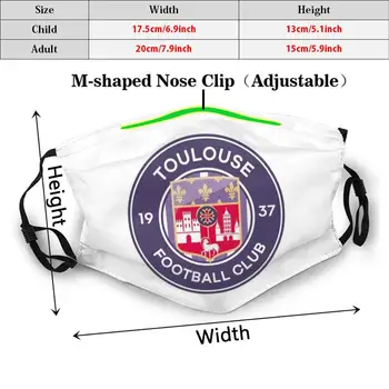 Toulouse Euro Club Adult Kids Pm2.5 Filter Diy Mask France Euro League Soccer Piłka Nożna