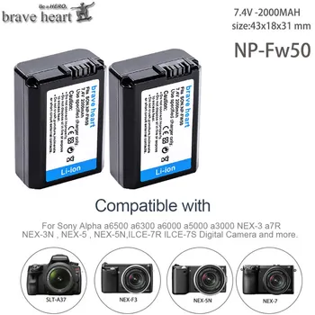 2000mAh NP-FW50 NP FW50 akumulator Sony NP-FW50 akumulator Alpha 7 a7 7R a7R 7S a7S a3000 a5000 a6000 NEX-3 NEX-3N NEX-5
