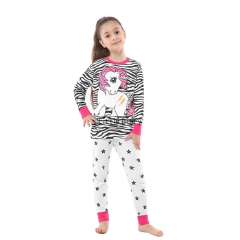 Zupełnie Nowe Piżamy Dla Chłopców Bielizna Nocna Dla Dzieci W Z Bawełny, Z Długim Rękawem Moda Kreskówka Panda Piżamy Dla Dziewczynek Jednorożec Piżamy