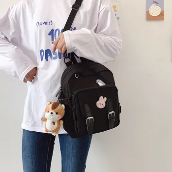 Koreański Styl Płótno Mały Mini Plecak Dla Kobiet Moda Podróży Plecak Wypoczynek Szkolna Torba Tote For Tennage Girl Torba Na Ramię