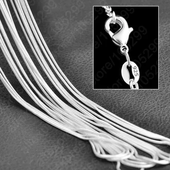 Sprzedaż hurtowa 10 szt. z sprzedaż Hurtowa 925 czystego prawdziwego srebra wąż naszyjnik moda naszyjnik łańcuch wysokiej jakości multi rozmiar