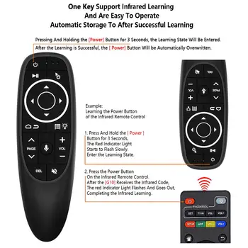 L8star G10S Pro Google Voice Backlit Air Mouse żyroskop giro IR Learning pilot zdalnego sterowania dla systemu Android tv box HK1 H96 Max